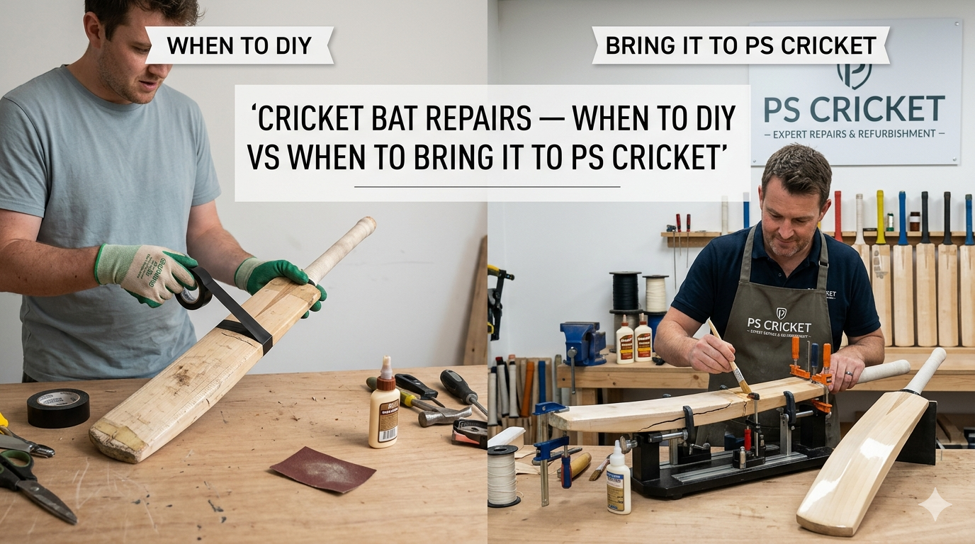 Cricket Bat Repairs — When to DIY vs When to Bring It to PS Cricket