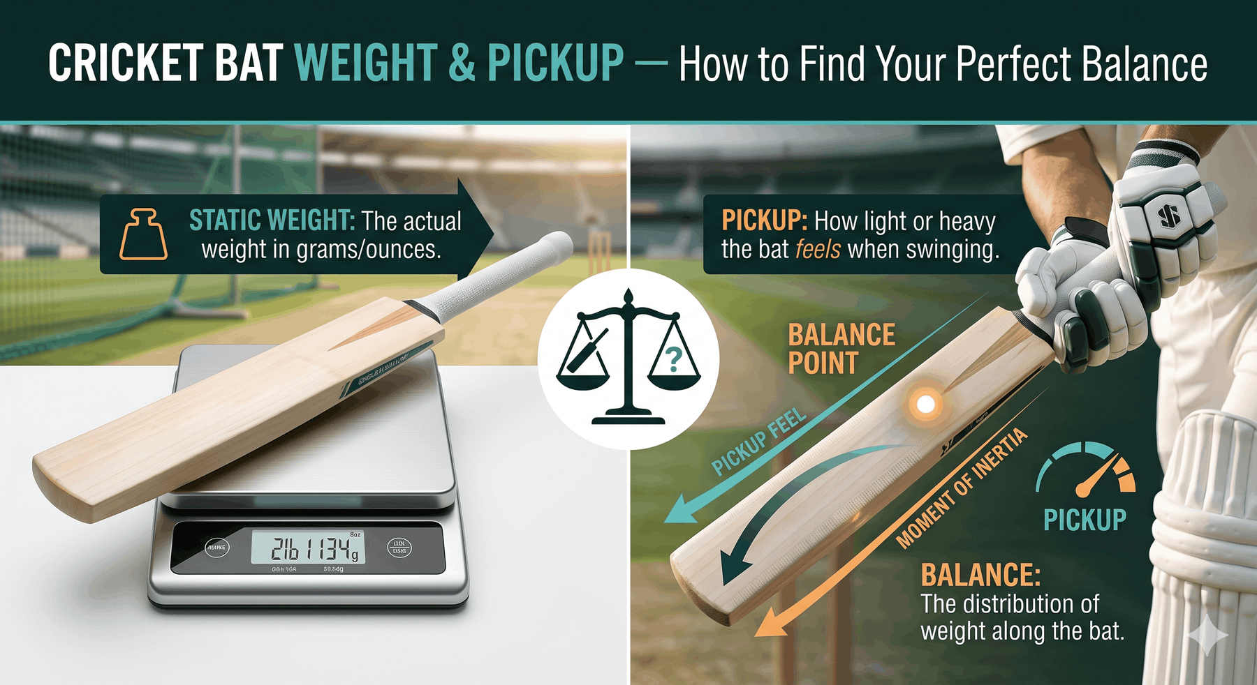 Cricket Bat Weight & Pickup — How to Find Your Perfect Balance