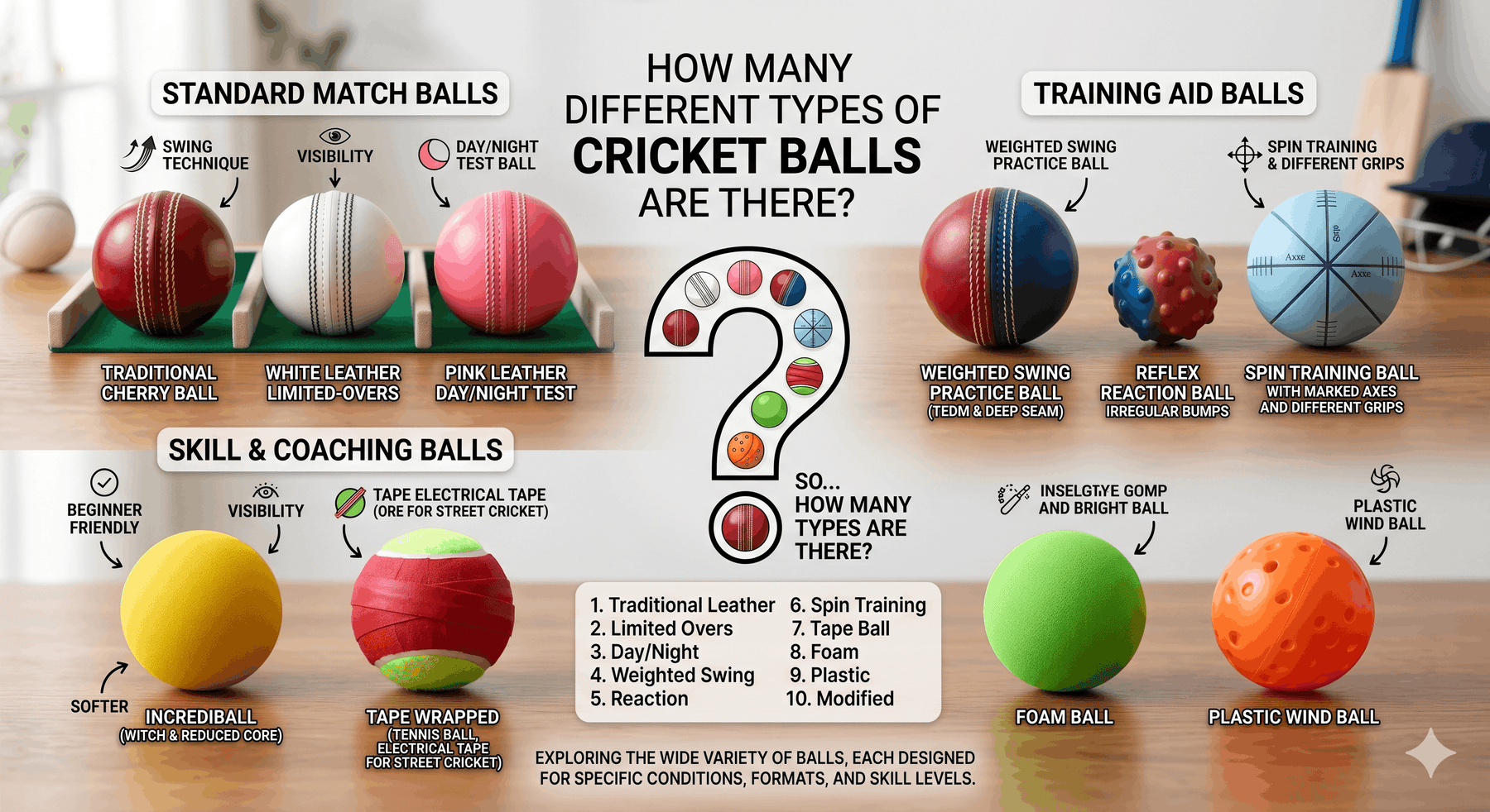 How Many Different Types of Cricket Balls Are There?