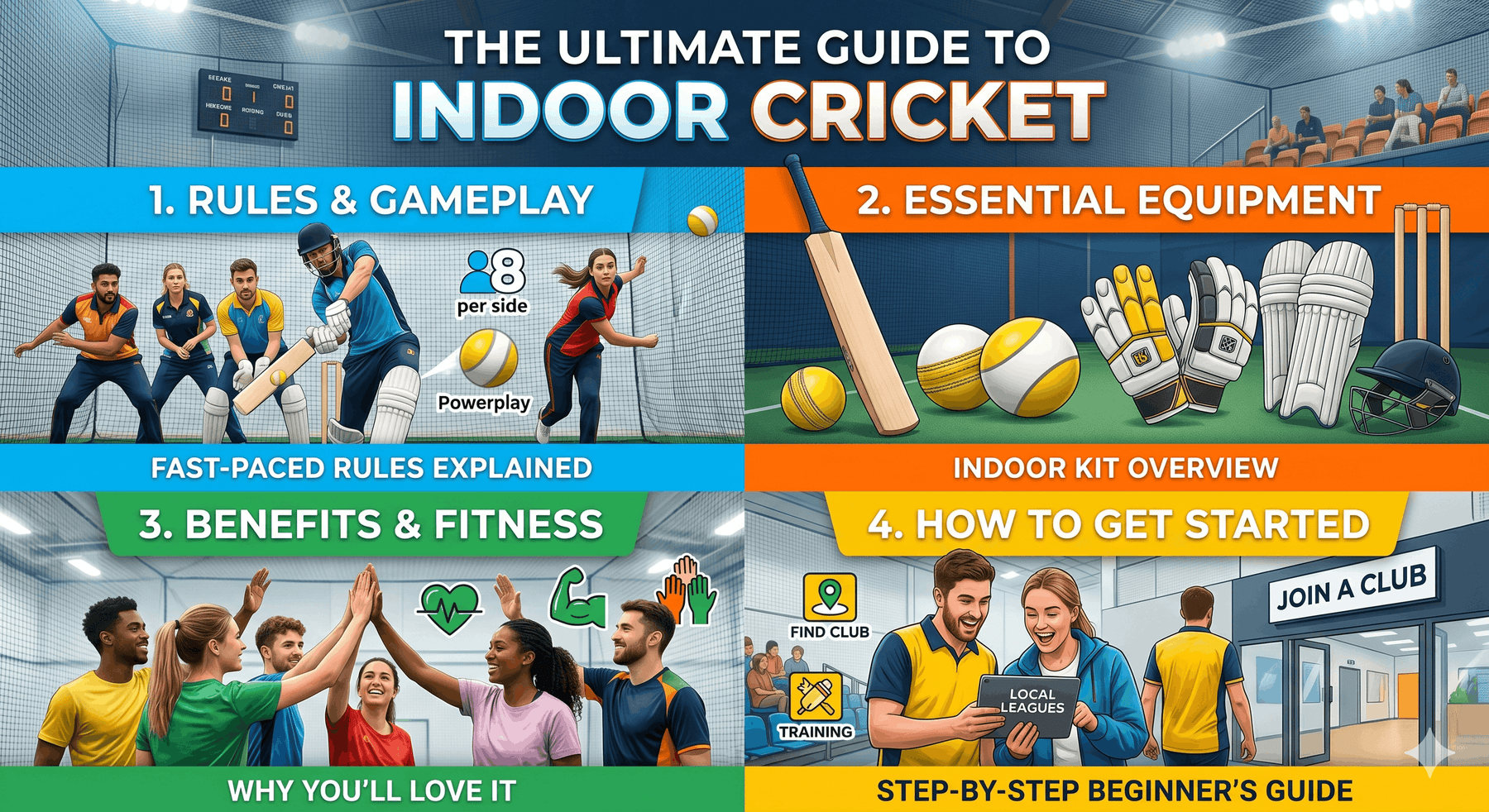 The Ultimate Guide to Indoor Cricket: Rules, Benefits, Equipment & How to Get Started