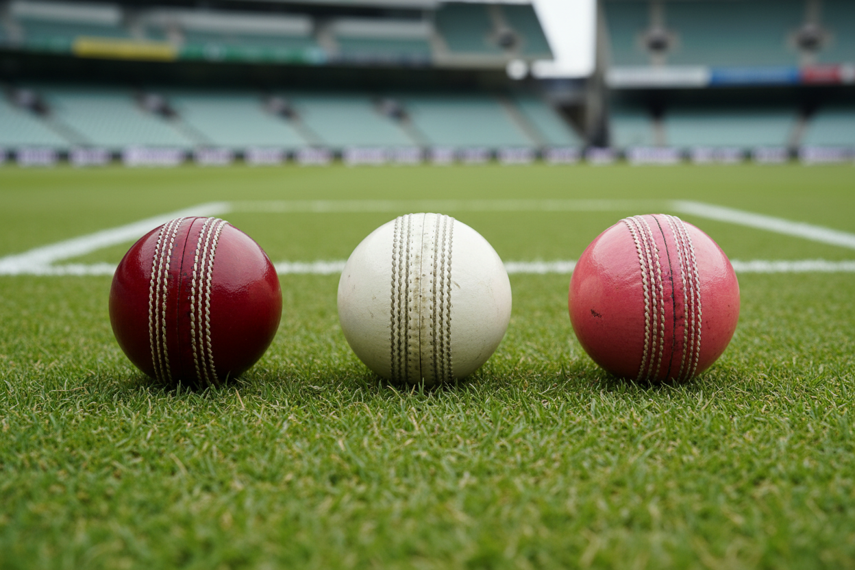 Red vs White vs Pink Cricket Balls — When Each Is Used