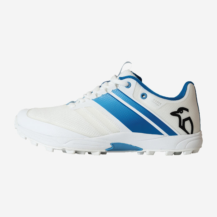 Kookaburra Pro 2.0 Rubber Mens Cricket Shoes- White Blue - 2024