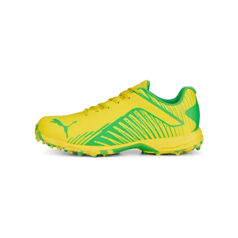 PUMA 22FH Rubber Cricket Shoe - Vibrant Yellow & Green